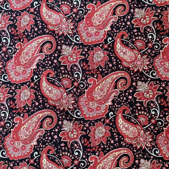 Talbots Size 12 Pink Paisley Cotton Blend Pencil Skirt - Picture 4 of 6